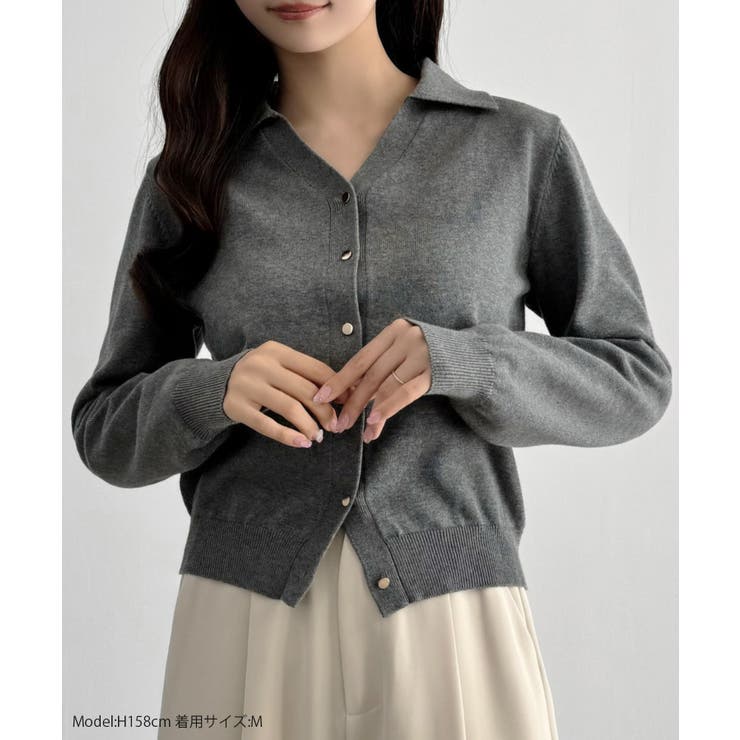 CENEA ポロネックカーディガン | JUNOAH | 詳細画像2 