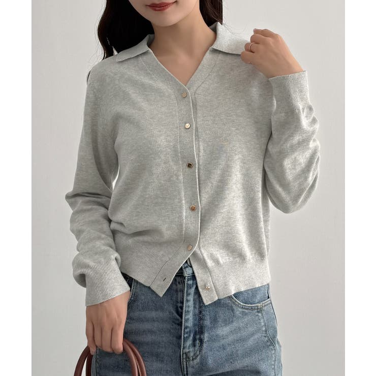 CENEA ポロネックカーディガン | JUNOAH | 詳細画像5 