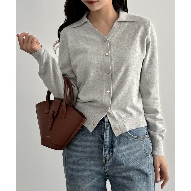 CENEA ポロネックカーディガン | JUNOAH | 詳細画像6 