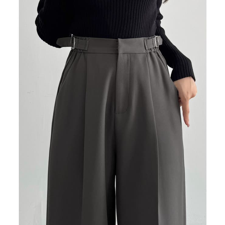 CENEA サイドベルトワイドストレートパンツ | JUNOAH | 詳細画像11 