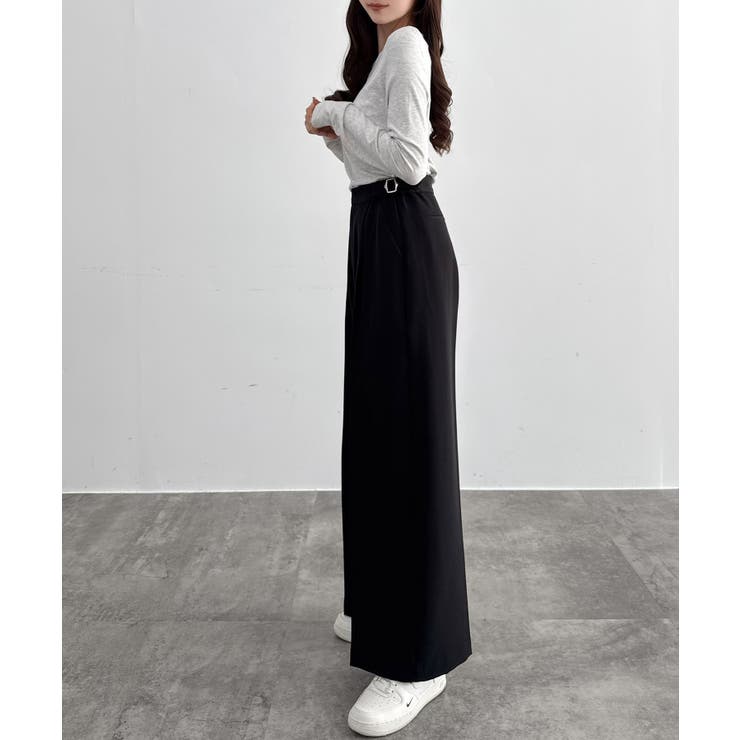 CENEA サイドベルトワイドストレートパンツ | JUNOAH | 詳細画像13 