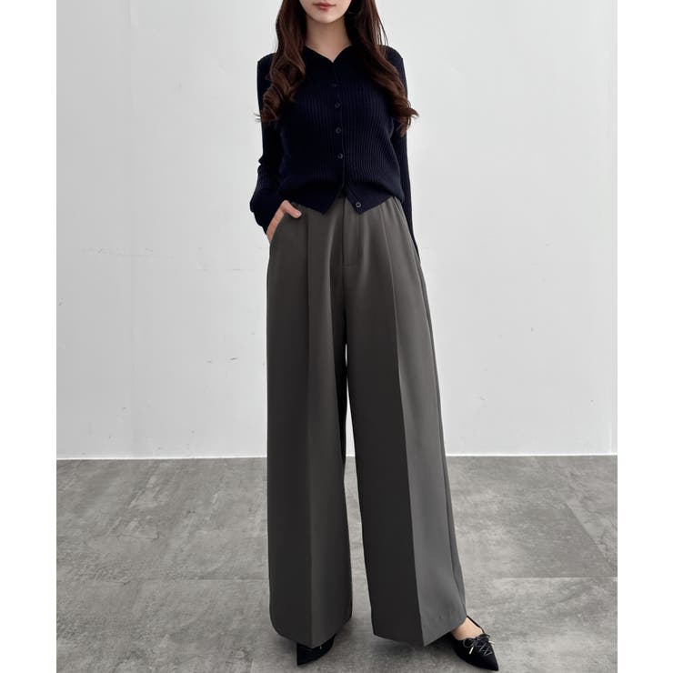 CENEA サイドベルトワイドストレートパンツ | JUNOAH | 詳細画像8 