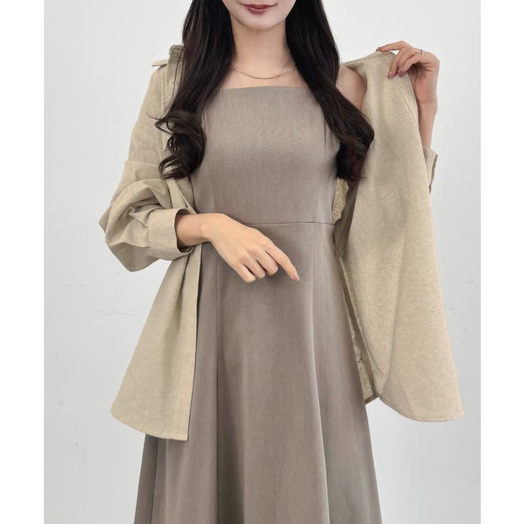 CENEA ベルト付きリネン混シャツ | JUNOAH | 詳細画像15 