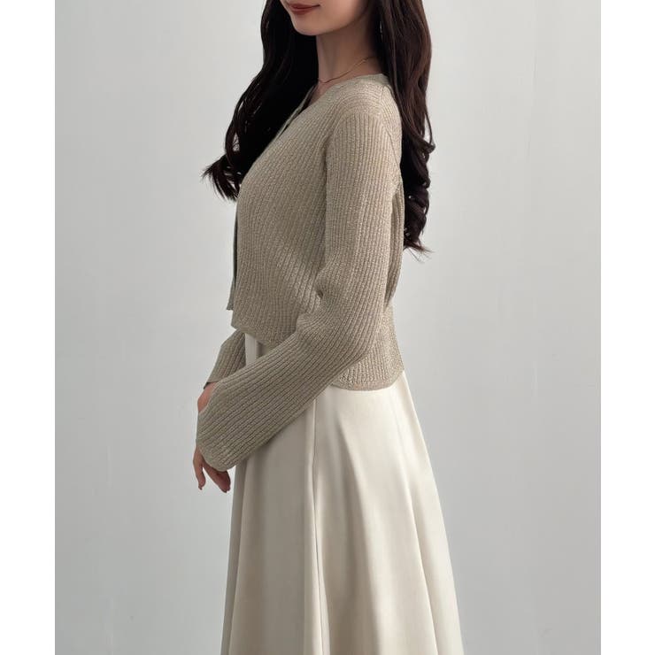 CENEA シアーラメニット＋フレアキャミワンピースSET | JUNOAH | 詳細画像4 