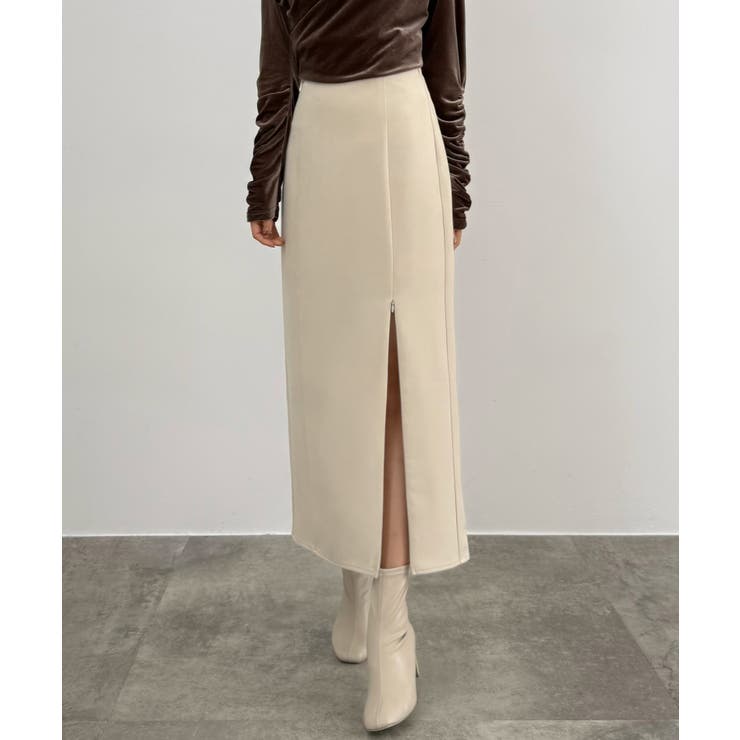 CENEA ハイウエストジップIラインスカート(通年生地) | JUNOAH | 詳細画像12 