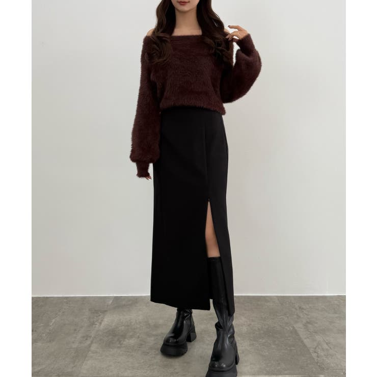 CENEA ハイウエストジップIラインスカート(通年生地) | JUNOAH | 詳細画像2 