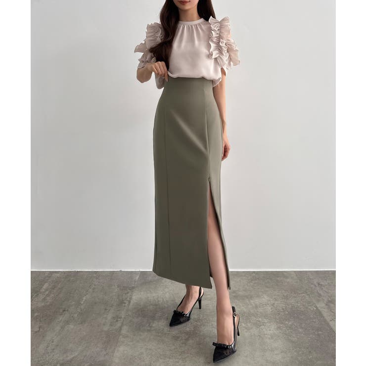 CENEA ハイウエストジップIラインスカート(通年生地) | JUNOAH | 詳細画像23 