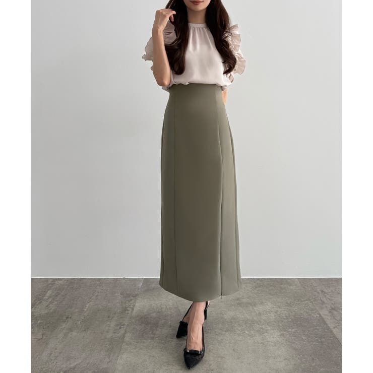 CENEA ハイウエストジップIラインスカート(通年生地) | JUNOAH | 詳細画像24 