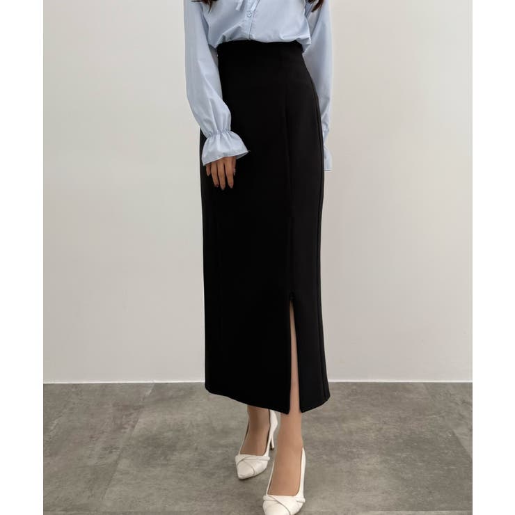 CENEA ハイウエストジップIラインスカート(通年生地) | JUNOAH | 詳細画像4 