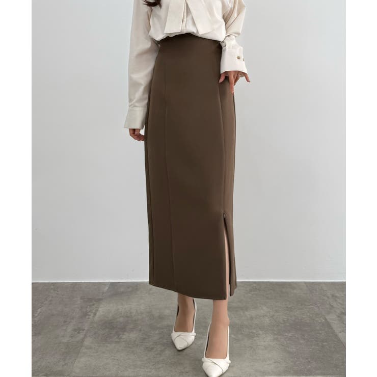 CENEA ハイウエストジップIラインスカート(通年生地) | JUNOAH | 詳細画像7 