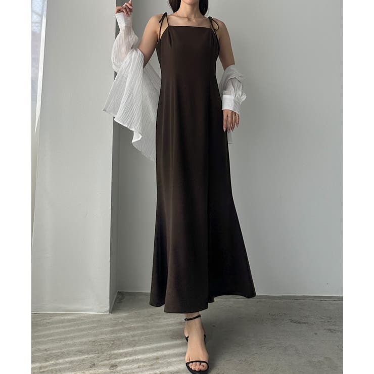 Louere リボンセミマーメイドキャミワンピース[品番