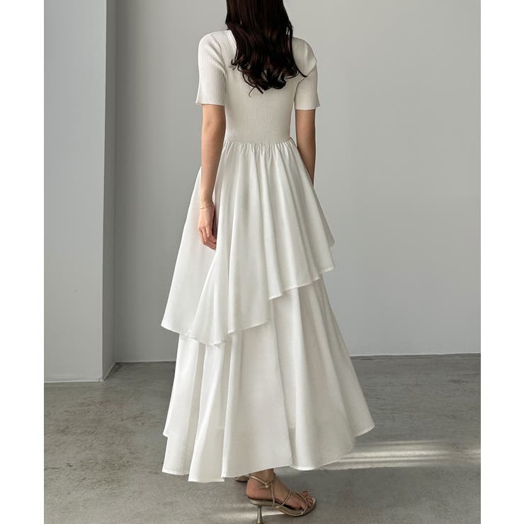 Louere ニットドッキングティアードワンピース | Louere | 詳細画像10 