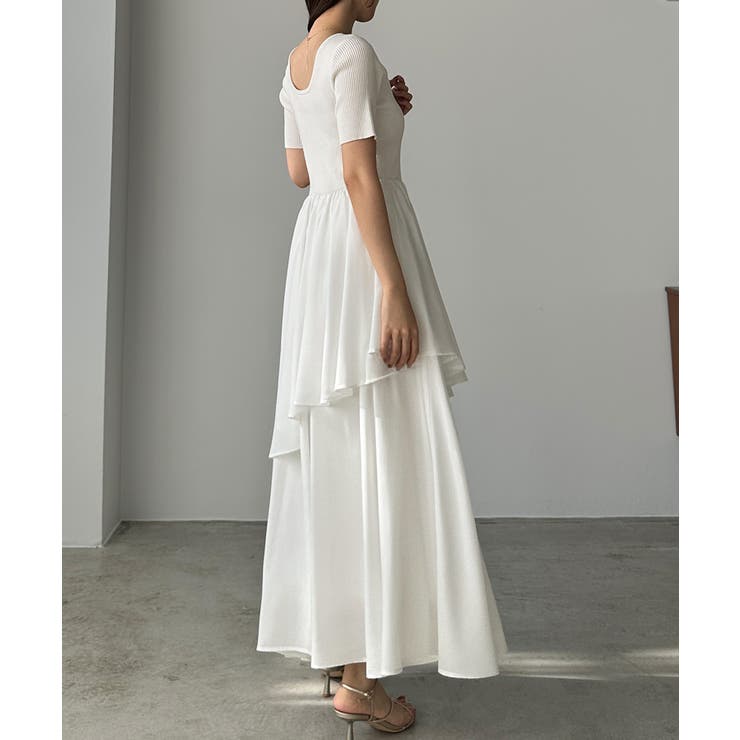 Louere ニットドッキングティアードワンピース | Louere | 詳細画像11 