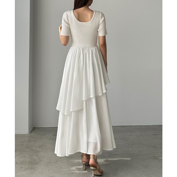 Louere ニットドッキングティアードワンピース | Louere | 詳細画像12 