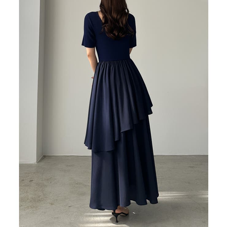 Louere ニットドッキングティアードワンピース | Louere | 詳細画像13 