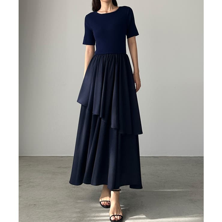 Louere ニットドッキングティアードワンピース | Louere | 詳細画像14 