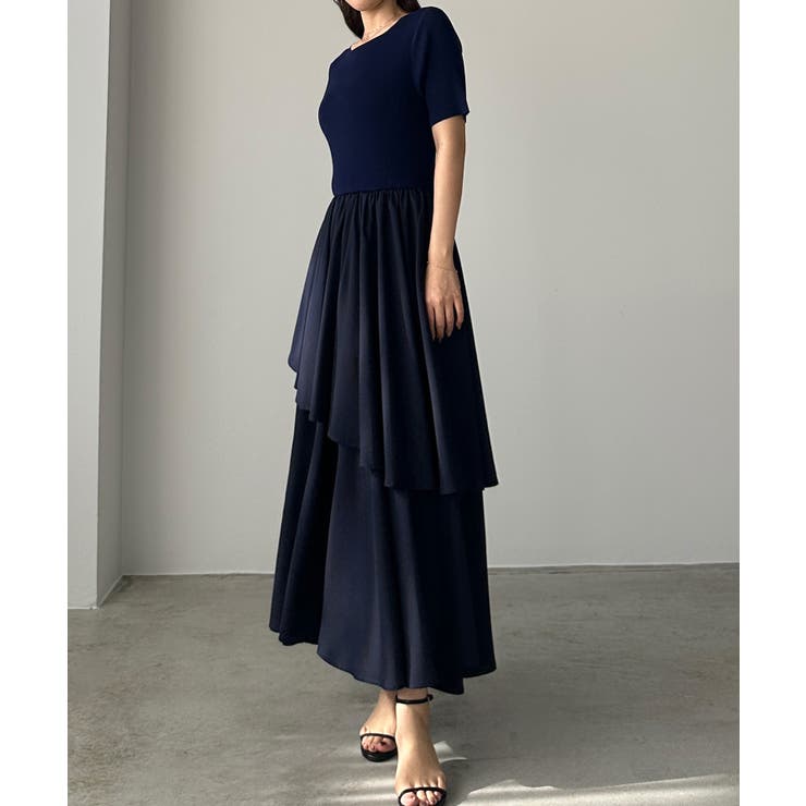 Louere ニットドッキングティアードワンピース | Louere | 詳細画像16 