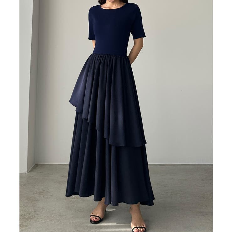 Louere ニットドッキングティアードワンピース | Louere | 詳細画像17 