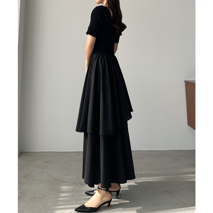 Louere ニットドッキングティアードワンピース | Louere | 詳細画像5 