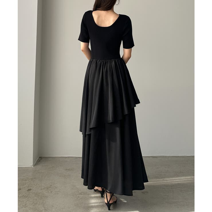 Louere ニットドッキングティアードワンピース | Louere | 詳細画像6 