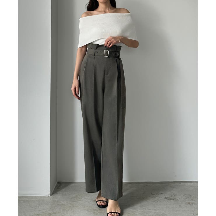 MSGM ヘルト付きハイウエストハラッツォカコハンツ 【関税込】 moment+（モーメントプラス）の「ベルト付きハイウエストカーゴ