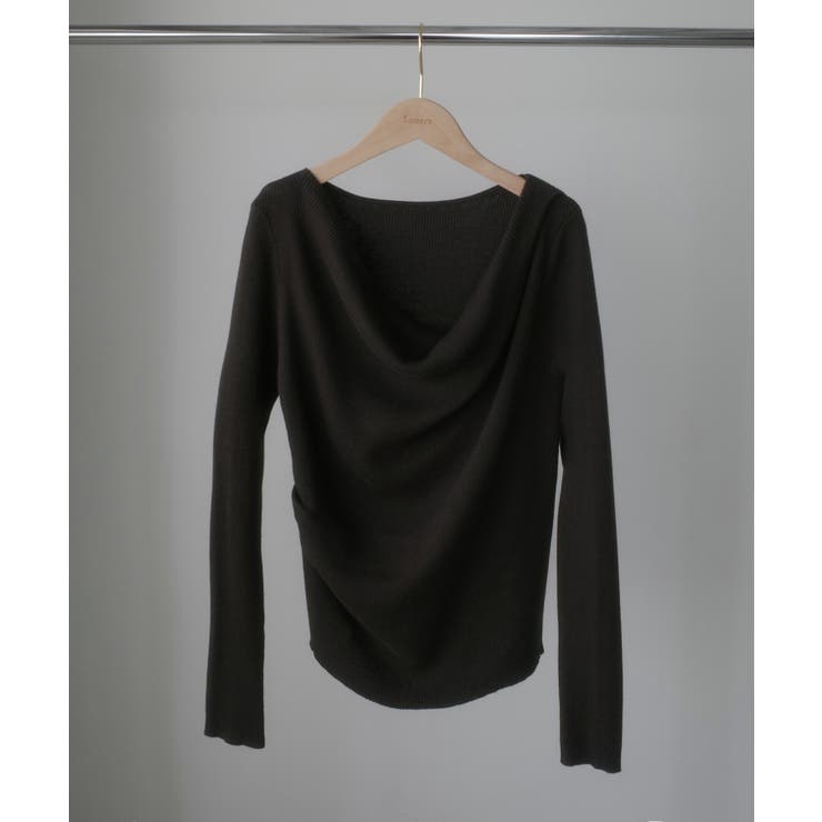 Louere 薄手ドレープリブニットトップス | Louere | 詳細画像18 