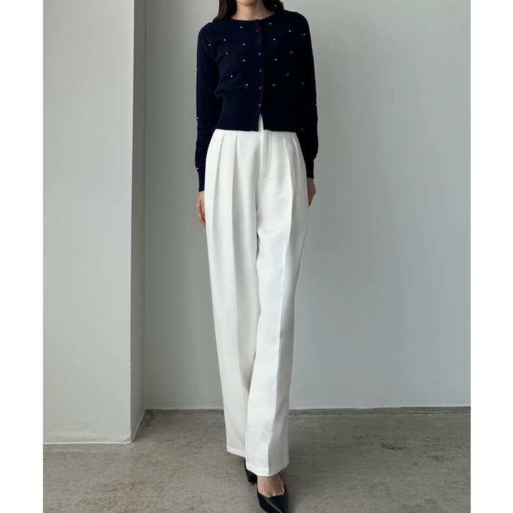 Louere ランダムパールウエストシェイプニットカーディガン | Louere | 詳細画像11 