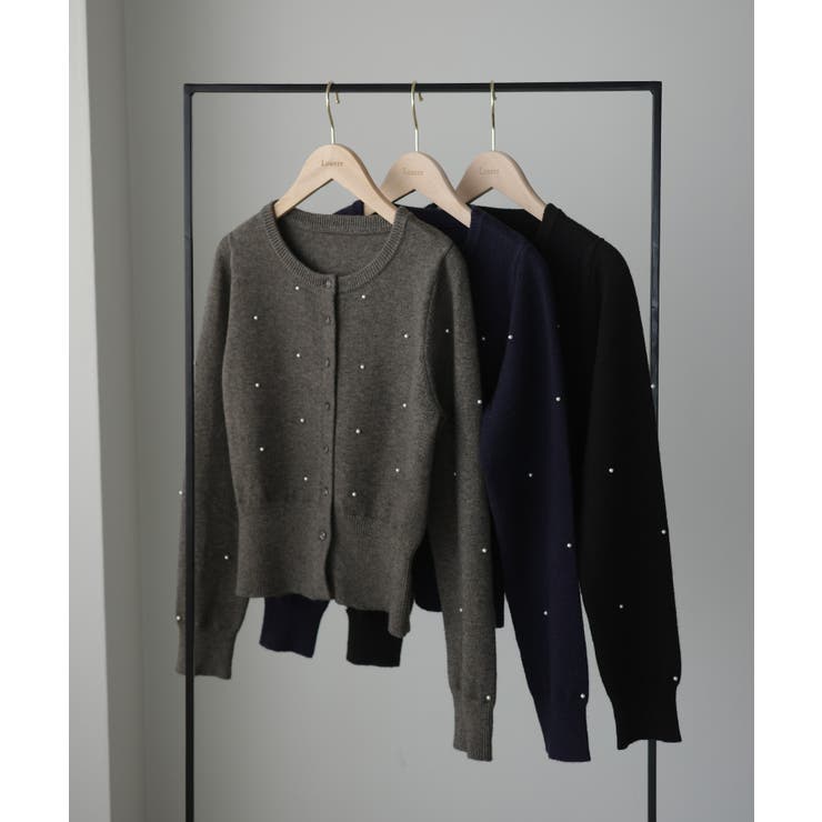 Louere ランダムパールウエストシェイプニットカーディガン | Louere | 詳細画像19 