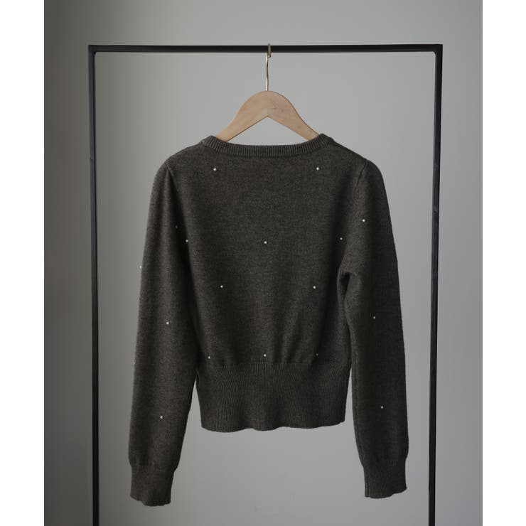 Louere ランダムパールウエストシェイプニットカーディガン | Louere | 詳細画像21 