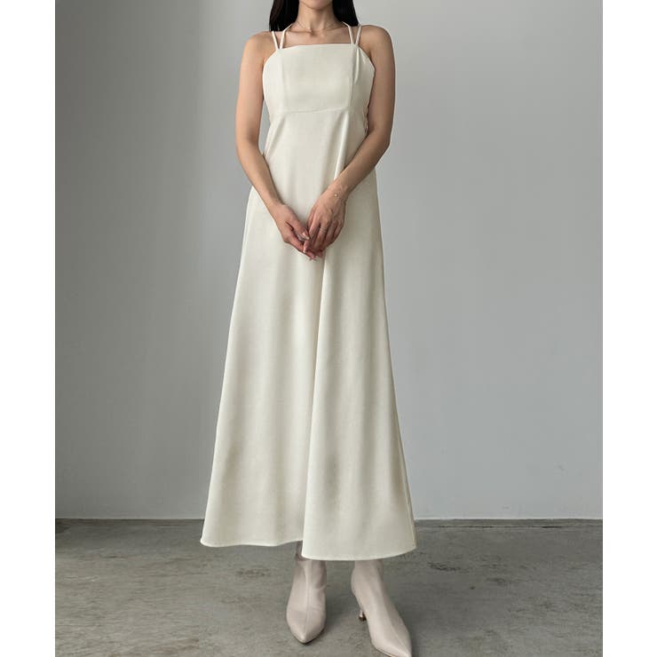 Louere シャギーショートニット＋セミフレアキャミワンピースSET | Louere | 詳細画像11 