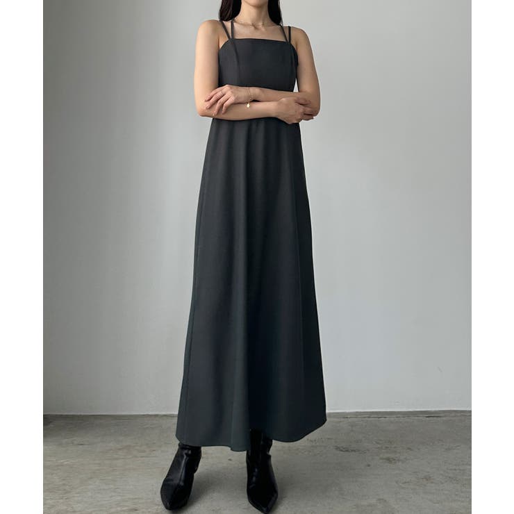 Louere シャギーショートニット＋セミフレアキャミワンピースSET | Louere | 詳細画像18 