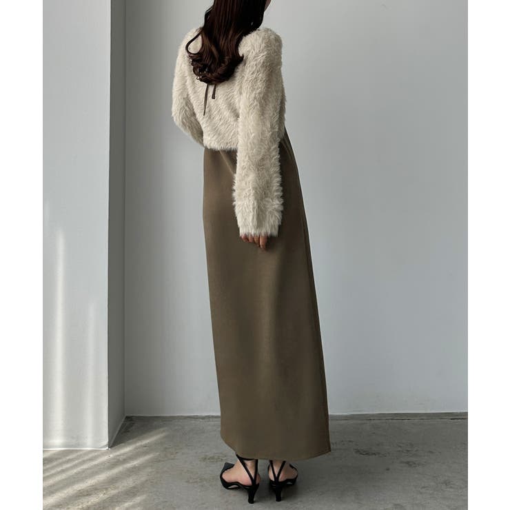 Louere シャギーショートニット＋セミフレアキャミワンピースSET | Louere | 詳細画像22 