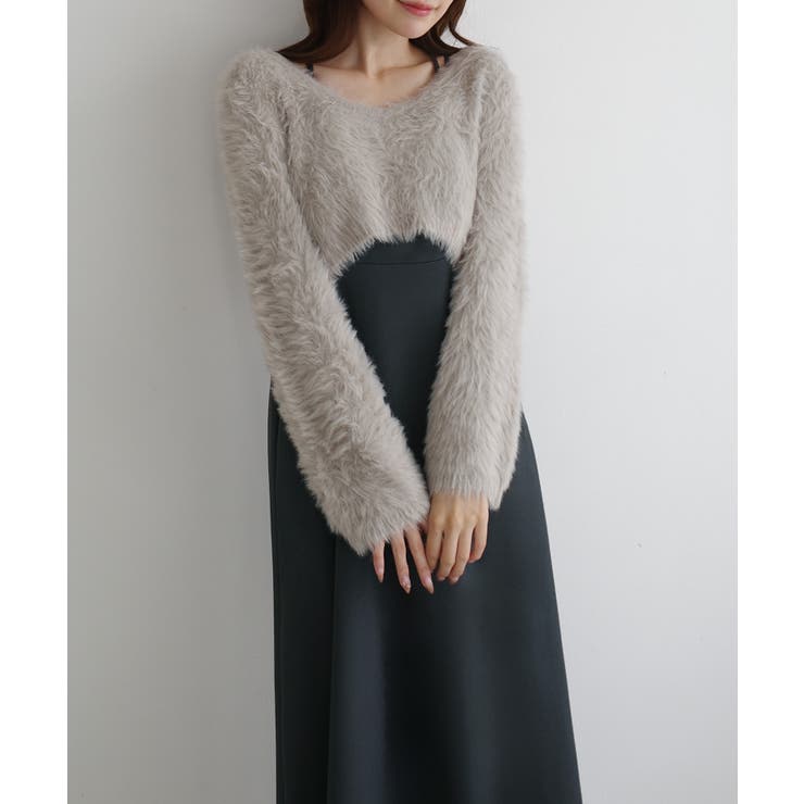 Louere シャギーショートニット＋セミフレアキャミワンピースSET | Louere | 詳細画像41 