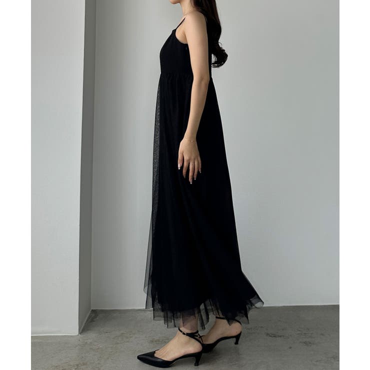 Louere カシュクールニット＋ラッフルチュールキャミワンピースSET | Louere | 詳細画像6 