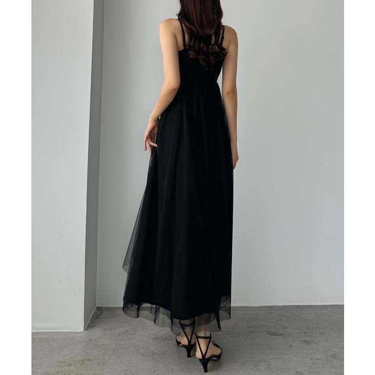 Louere カシュクールニット＋ラッフルチュールキャミワンピースSET | Louere | 詳細画像7 