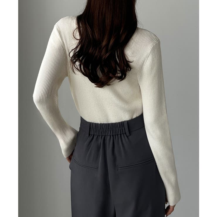 Louere 薄手前後2wayUネックリブニット | Louere | 詳細画像13 