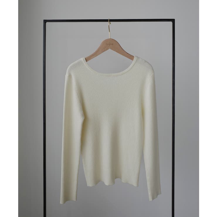 Louere 薄手前後2wayUネックリブニット | Louere | 詳細画像16 
