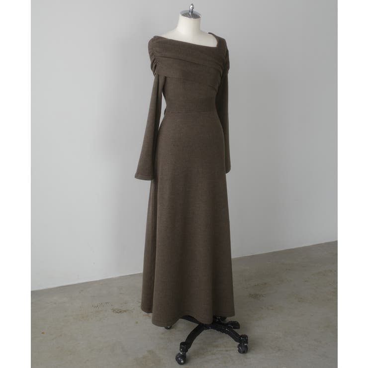 Louere アシメネックフレアニットワンピース | Louere | 詳細画像13 