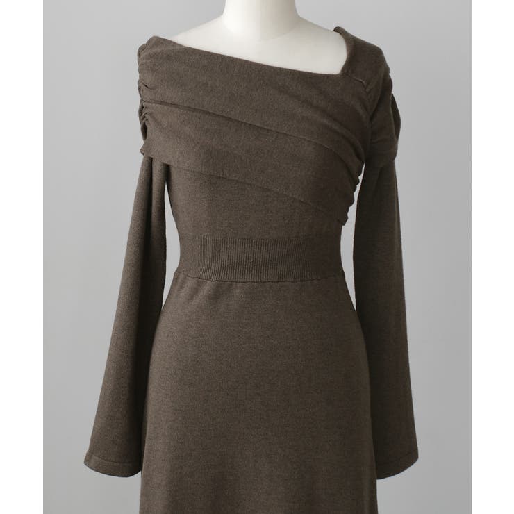 Louere アシメネックフレアニットワンピース | Louere | 詳細画像14 