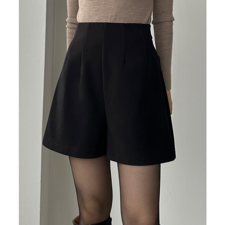 ブラック | Louere ウールライクハイウエストショートパンツ | Louere