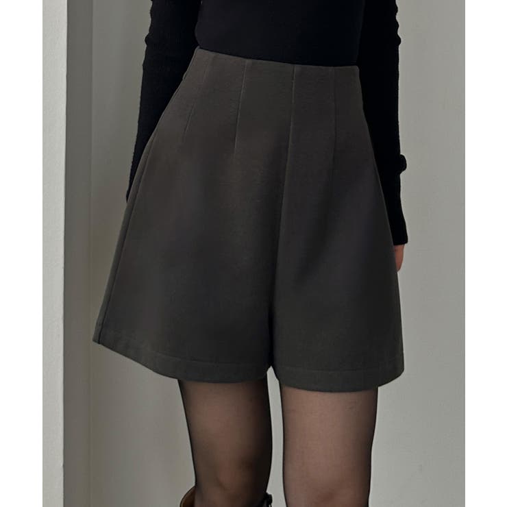 グレー | Louere ウールライクハイウエストショートパンツ | Louere