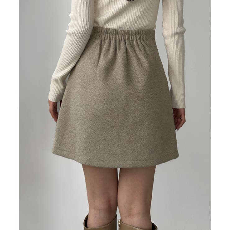Louere メルトンラップ風ミニスカート(インパン付き) | Louere | 詳細画像13