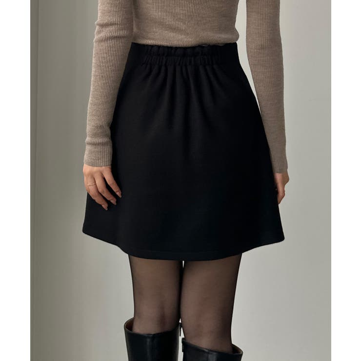 Louere メルトンラップ風ミニスカート(インパン付き) | Louere | 詳細画像8