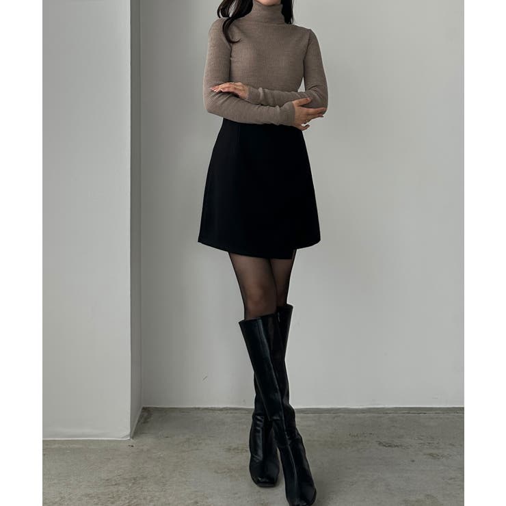 Louere メルトンラップ風ミニスカート(インパン付き) | Louere | 詳細画像9