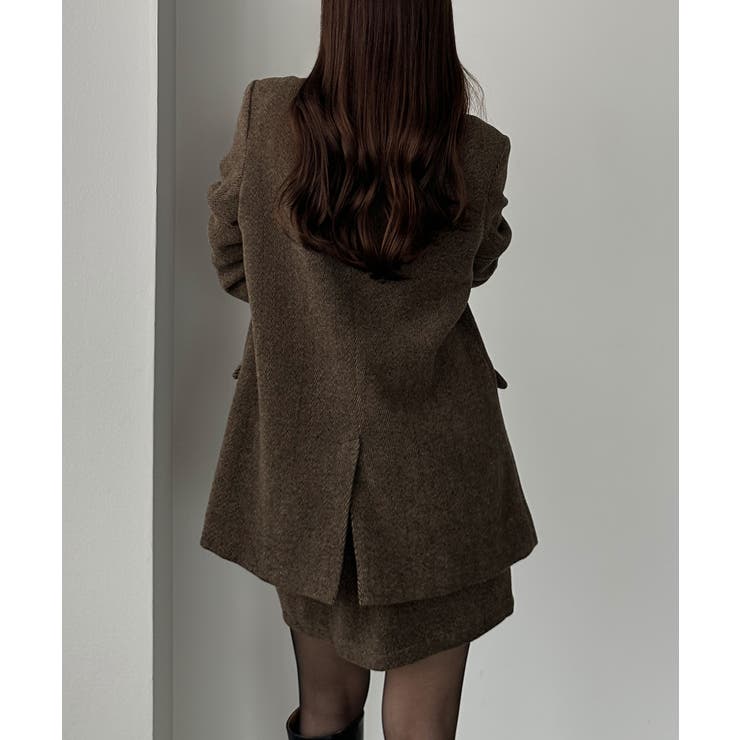 Louere ヘリンボーンテーラードジャケット＋ミニスカートSET | Louere | 詳細画像10 