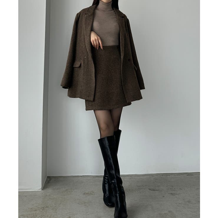 Louere ヘリンボーンテーラードジャケット＋ミニスカートSET | Louere | 詳細画像13 