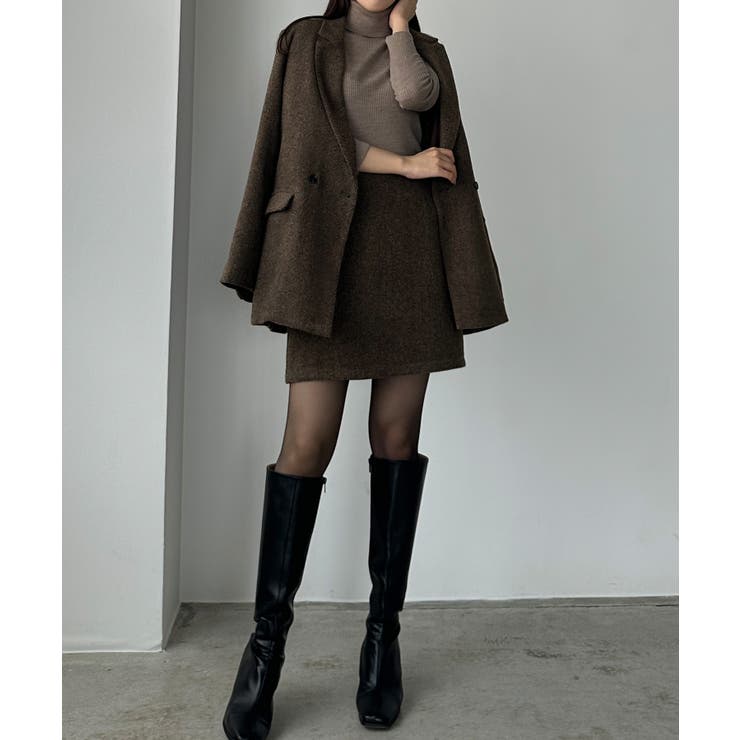 Louere ヘリンボーンテーラードジャケット＋ミニスカートSET | Louere | 詳細画像14 