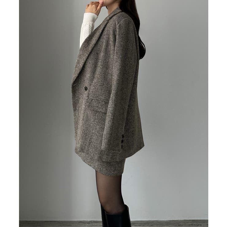 Louere ヘリンボーンテーラードジャケット＋ミニスカートSET | Louere | 詳細画像19 