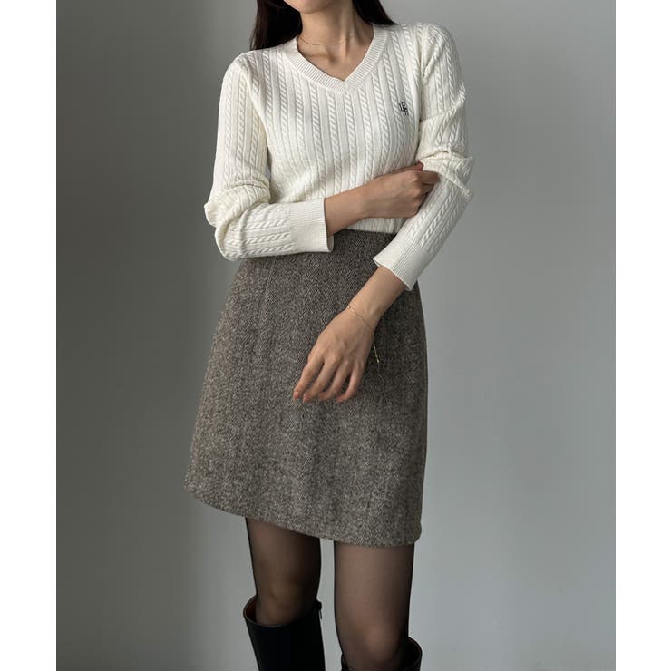 Louere ヘリンボーンテーラードジャケット＋ミニスカートSET | Louere | 詳細画像20 