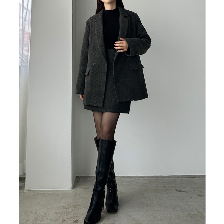 Louere ヘリンボーンテーラードジャケット＋ミニスカートSET | Louere | 詳細画像4 